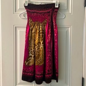 Tube top satin dress